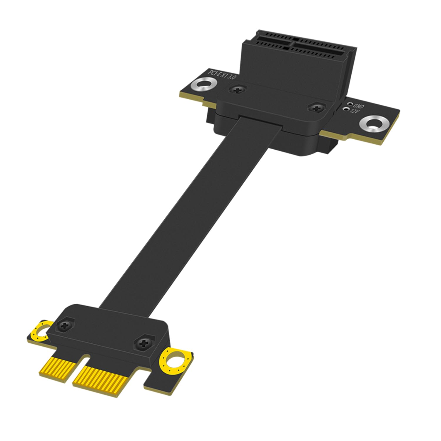 GLOTRENDS 100 mm PCIe 3.0 X1 Riser-Kabel für M.2, WiFi, Firewire, USB, Soundkarten usw.