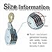 4000LB 65 Feet Rope Hoist Pulley 2 Ton Wheel Block and Tackle System 7:1 Ratio Lifting Power (Black Rope Hoist with Sling)