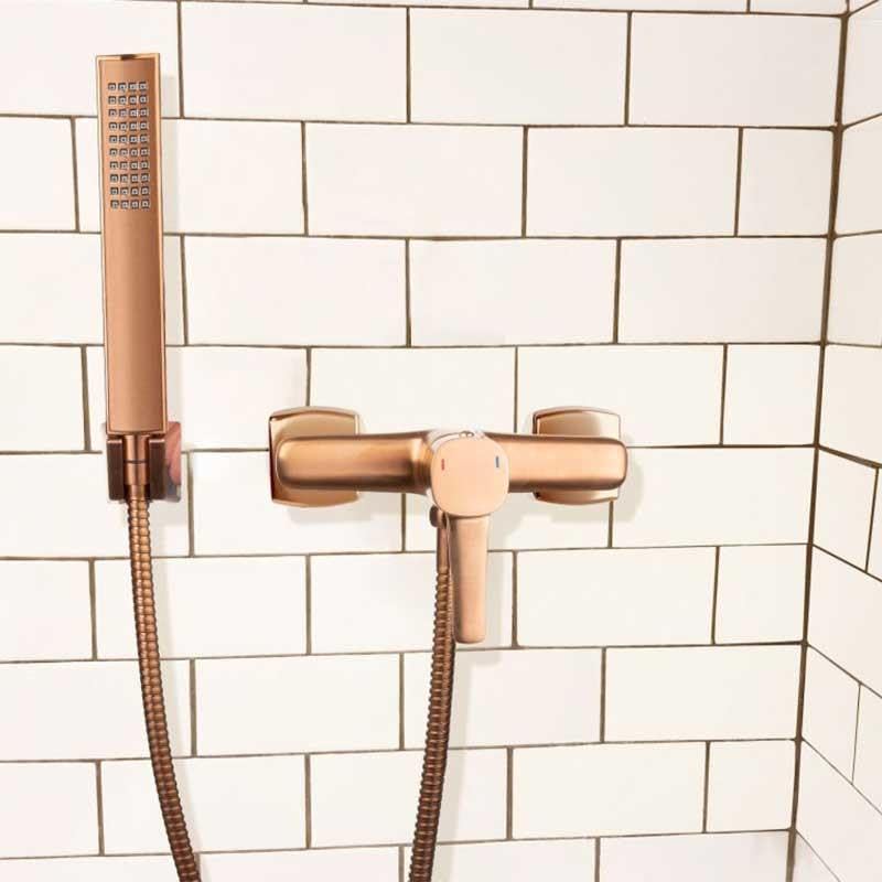 Mitigeur douche cuivre bronze glamour