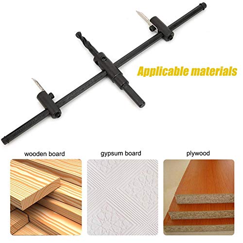 Adjustable Circle Hole Saw Cutter, 30-200mm Alloy Steel Wood Cutter Drill Bits Set Used in Wooden Board, Plastic Board - Image 2