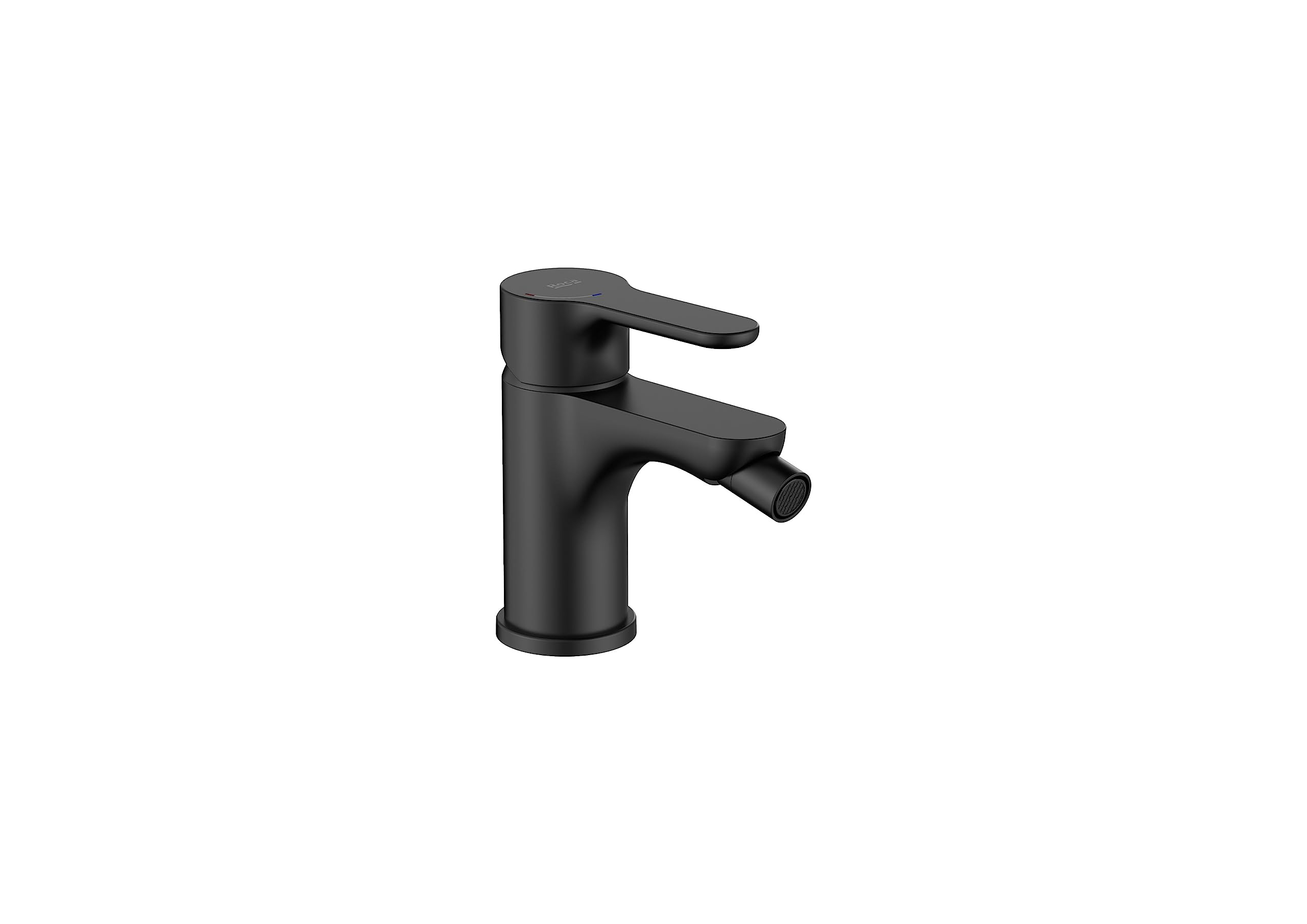 Roca A5A6C09NB0 Single Lever Bidet Mixer L20 with Smooth Body, Cold Start Nego Mate, Dull Black