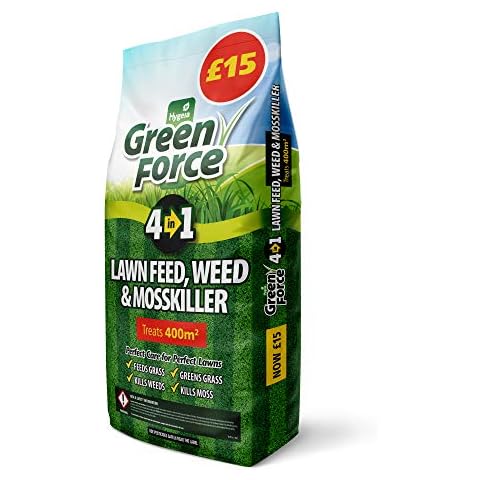 Greenforce G21086 Green Force Lawn Feed Weed Moss Killer 400m2 Fertilizer, Grey, 30.0 cm*21.0 cm*11.0 cm Cover