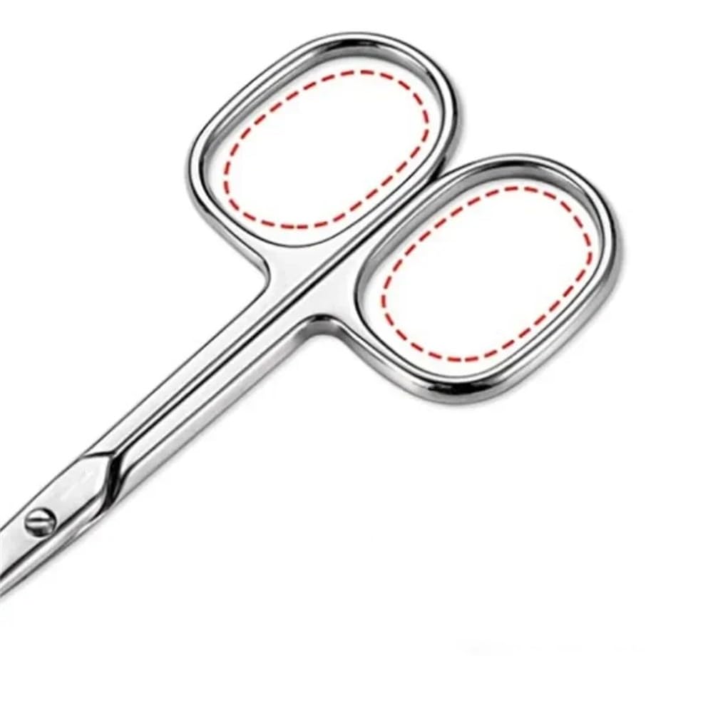 Tijeras para cutículas, cortacutículas, recortador de uñas, acero inoxidable, herramientas profesionales para manicura, cortador de cutículas, F3, 2 piezas