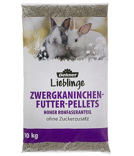 Dehner Lieblinge Nagerfutter, Zwergkaninchenfutter-Pellets, hoher Rohfaseranteil, 10 kg