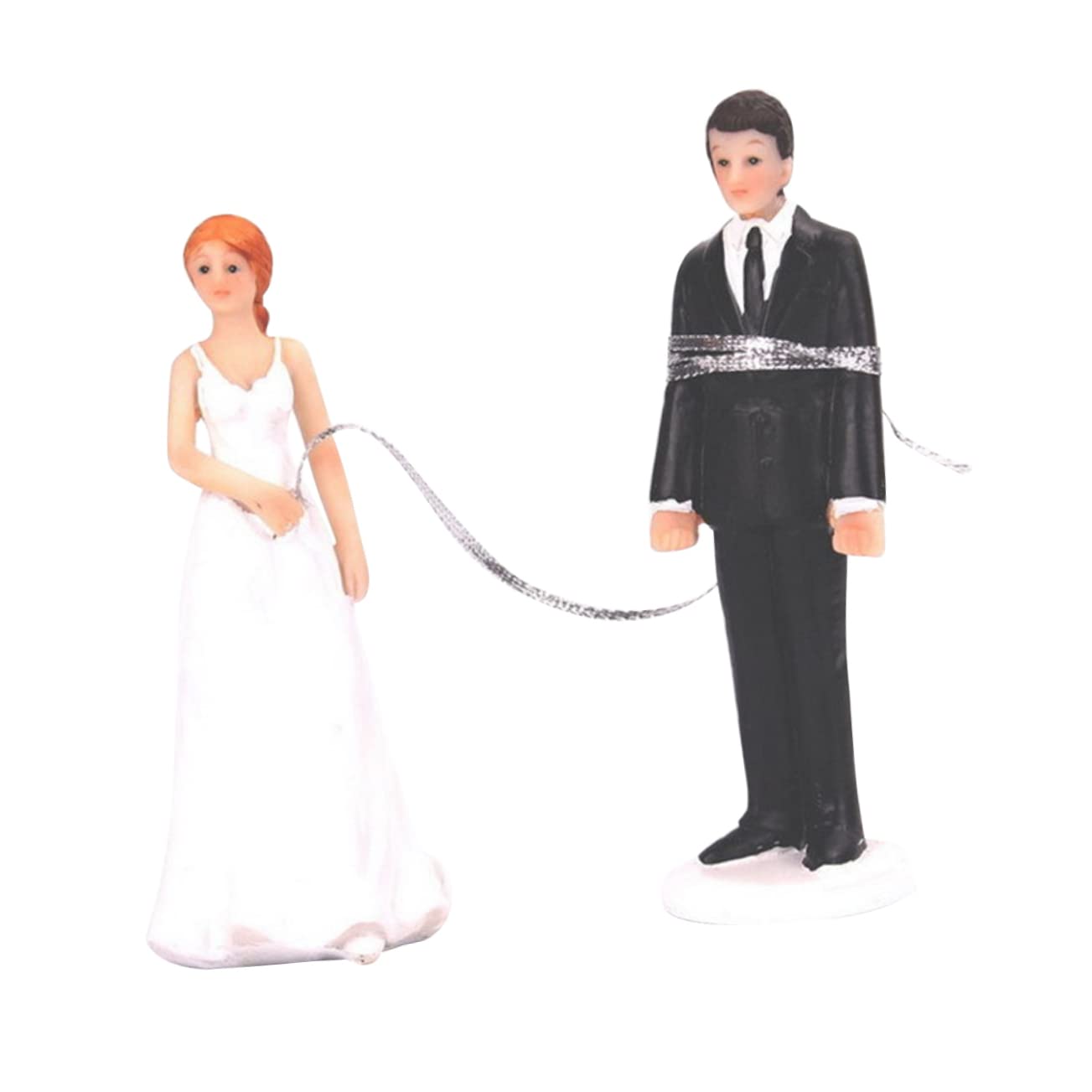 Abaodam 2st Braut Bräutigam Figuren Desktop-ornament Des Bräutigams Romantische Statue Hochzeitstorte Ornament Hochzeits-cupcake Paar Kuchenfiguren Liebhaber Hochzeitskarte Miniatur