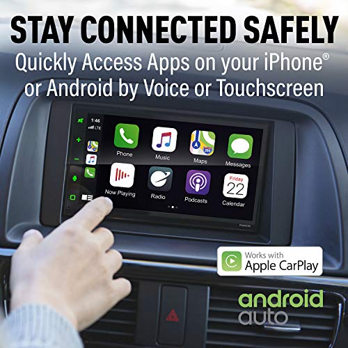 Planet Audio P9900Cpa Apple Carplay Android Auto Car Multimedia Player - Double-Din, 6.75 Inch Lcd Touchscreen, Bluetooth, Mp3-Usb-Aux In, Am/Fm Car Radio, No Cd-Dvd #TOP4