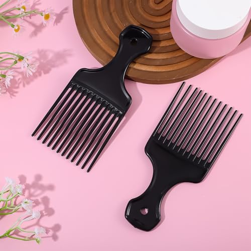 Peines para cabello rizado 2 piezas, negro miniatura 5