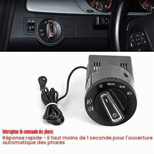 Module Dinterrupteur de Commande Phare Automatique Compatible avec B5 Mk4 T5 Installation Facile