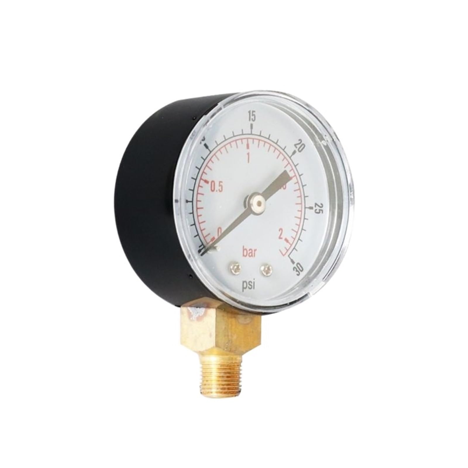 Ciśnieniomierz, Manometr radialny Y50 1/4BSPT 52 mm do powietrza, gazu, wody, paliwa, mediów niekorozyjnych, wielokolorowy, wiele zakresów(0-160psi)