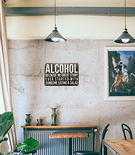 Erlood Alcohol Tin Signs Unique Metal Bar Wall Plaque Decor Vintage Kitchen Tin Sign 12 X 8 #TOP7
