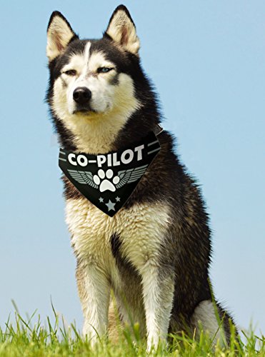 Thiswear Dog Lovers Gifts Co-Pilot Birthday Gifts Dogs Pet Collar Scarf Bib For Medium To Larger Dogs Co-Pilot thumb #2