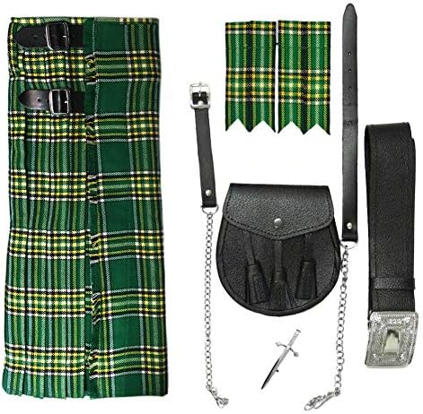 Irish Tartan 5 Piece Kilt Outfit - Size 38