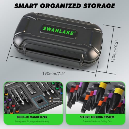 Image of 46 in 1 Magnetic Ratchet Screwdriver Set, Multi-Bit Screwdriver Kit, Nut Driver Set, Detachable Ratchet Handle with Storage Case, Repair Tool Kit for Furniture, Computer, Bicycle