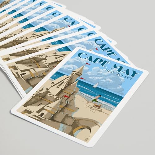 Baraja de 52 cartas tipo póker Cape May New Jersey miniatura 5