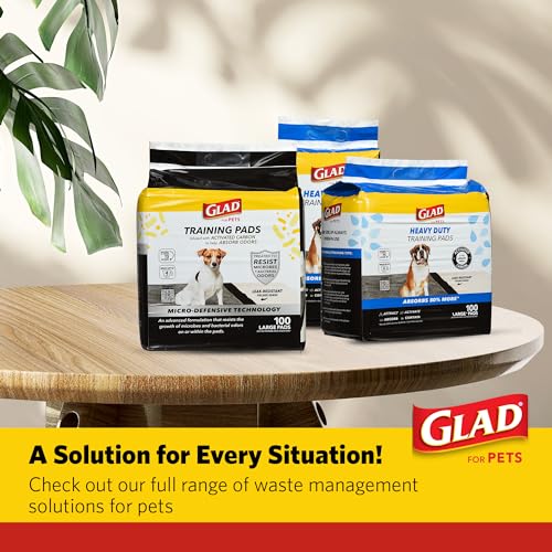 image for Glad for Pets XL Charcoal Training Pads, Heavy Duty Leak-Resistant Pup
