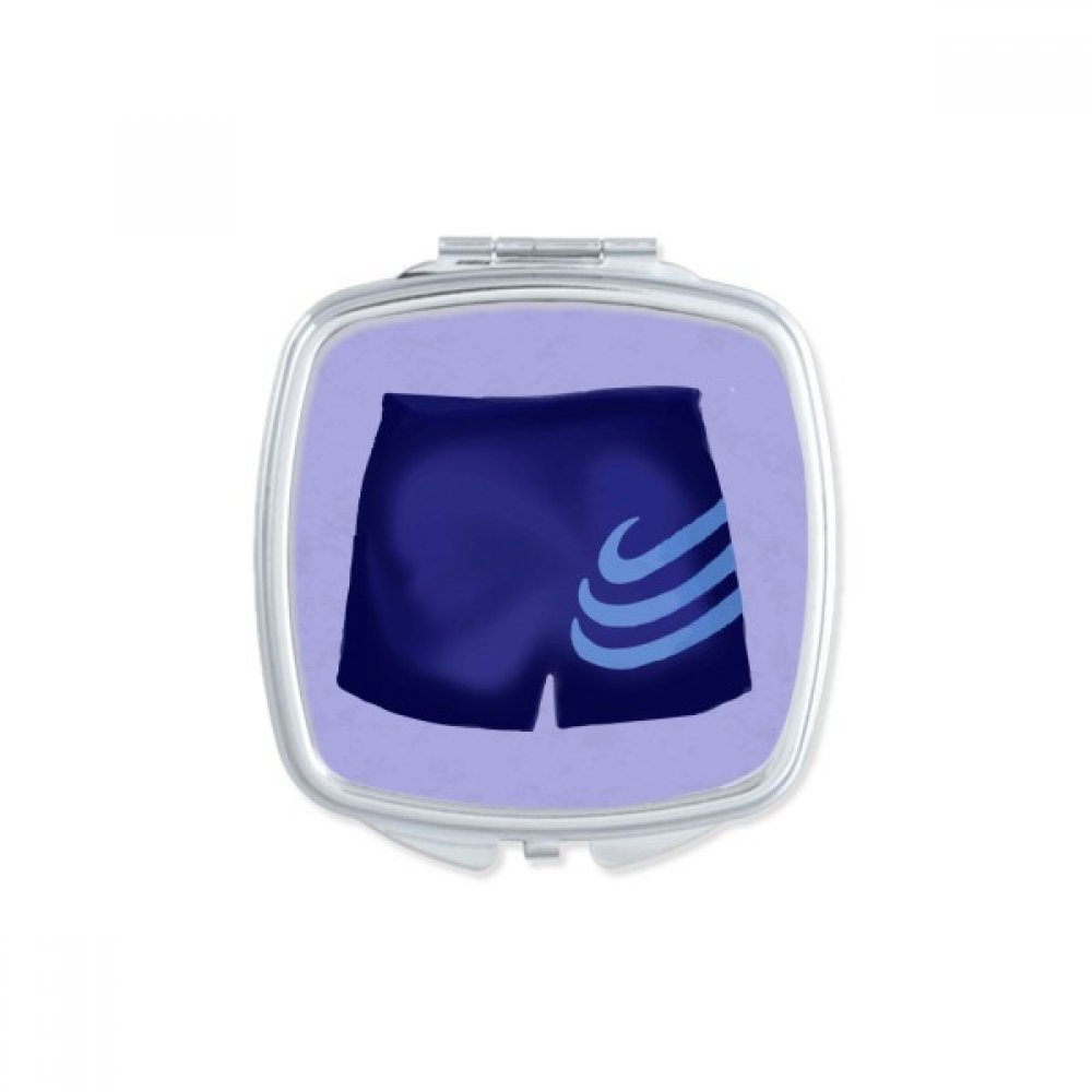 Miroir carré de poche illustration maillot de bain bleu compact DIYthinker