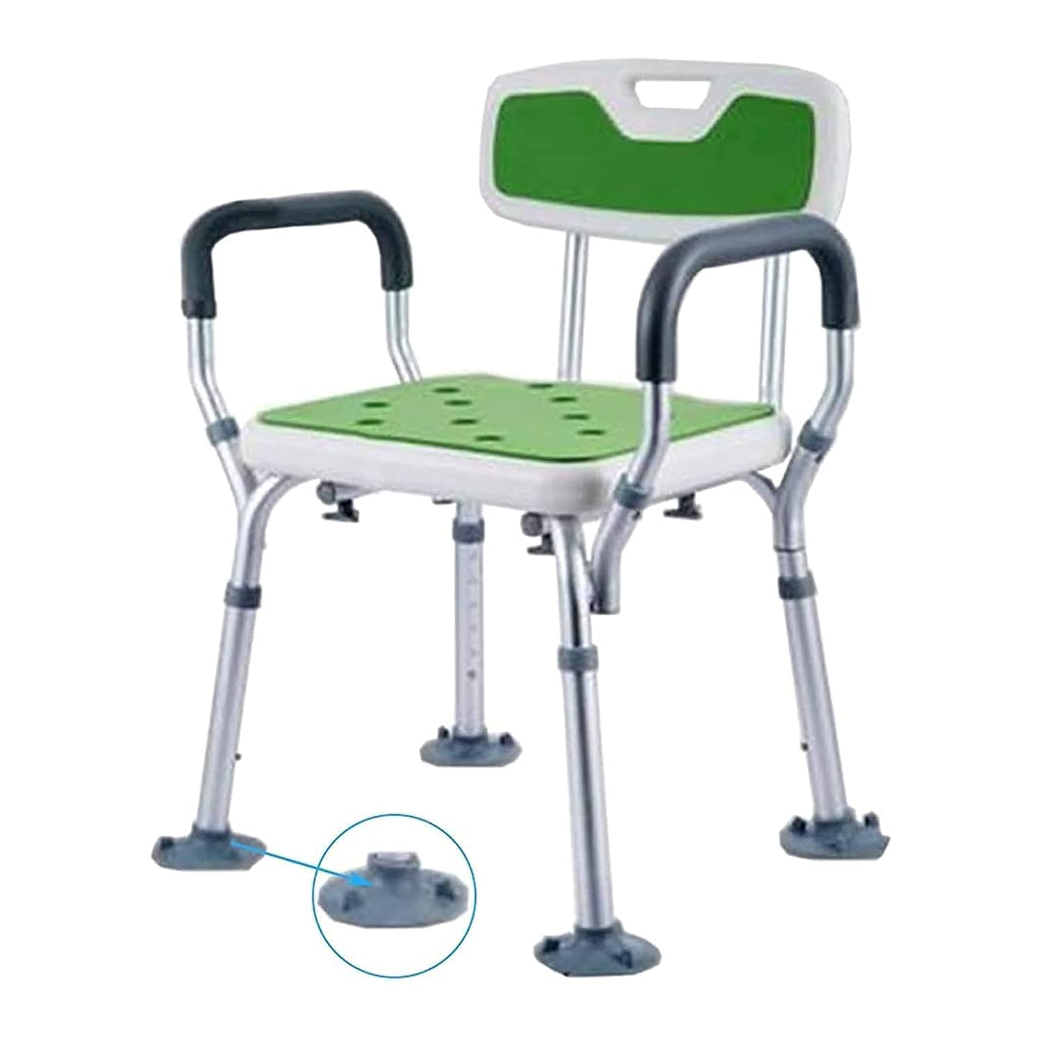 Chaise de douche aluminium léger avec dossier : la solution anti-chute pour seniors