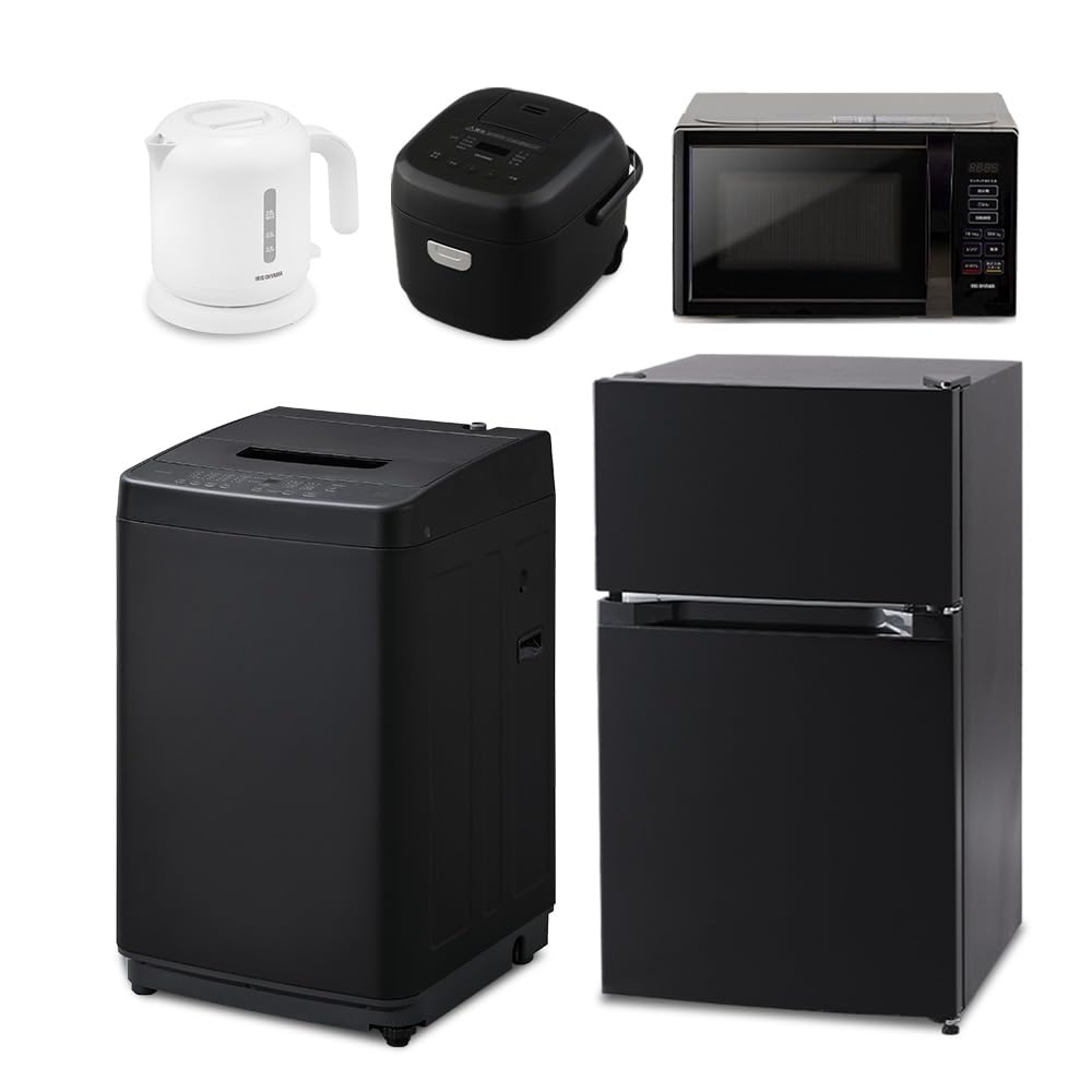 Amazon | 【新生活家電5点セット】アイリスオーヤマ 家電セット 冷蔵庫