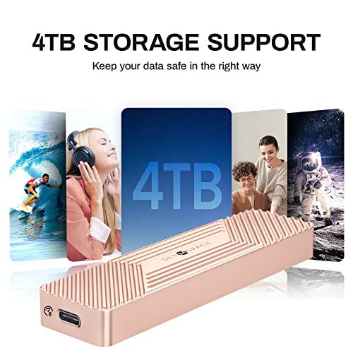 Caja externa M.2 SATA SSD con adaptador Type-C aluminio miniatura 5