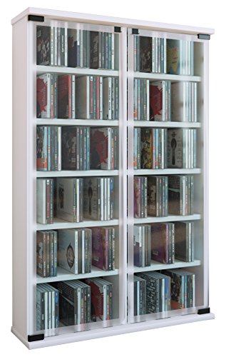 VCM Bois CD DVD Stand Étagère Rangement Étagère sur Pied Galerie Porte vitrée Bois CD DVD Stand Étagère Rangement Étagère sur Pied Galerie Porte...