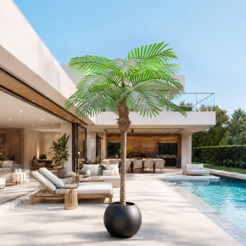 Image of Artificial Palm Trees for Outdoors,6.5ft Tall Fake Plant for Indoor /Outdoor