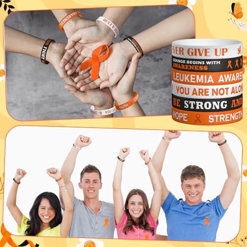 Bracelets en silicone leucémie orange pour exprimer votre solidarité