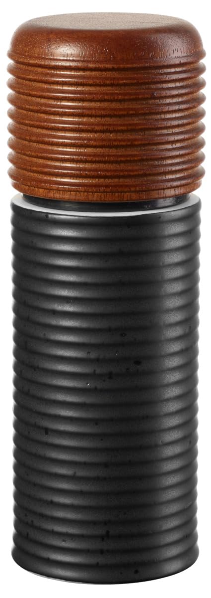 Moulin à poivre ou à sel ASA Selection en porcelaine noir mat, 14.8 cm