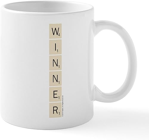 Miniatura 93 de CafePress Scrabble Champion - Taza de café de cerámica (11.0 fl oz) 2-Blanco/Negro Interior - Scrabble Champion,Blanco - Logo,Blanco - Logo