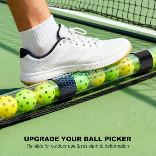Image of Pickleball Ball Retriever 17 Balls Pickleball Pickup Tube with Shoulder Strap,Quick and Portable for Pickleball Tube Ball Pickup,Lightweight Pickleball Picker Upper Ball Holder