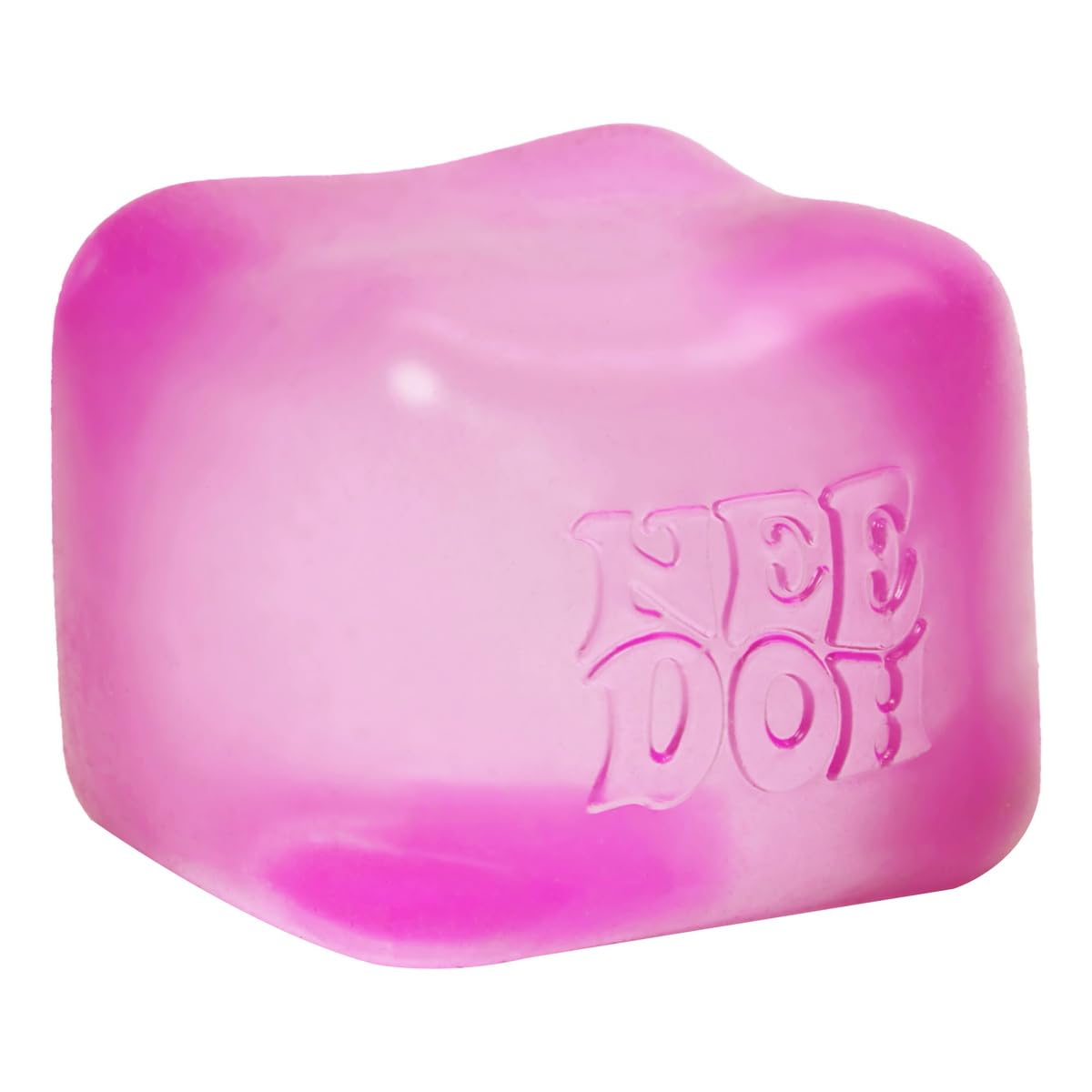 Pink NeeDoh Nice Cube: Ultimate Sensory Fidget Cube with Super Solid Squish (2.25")