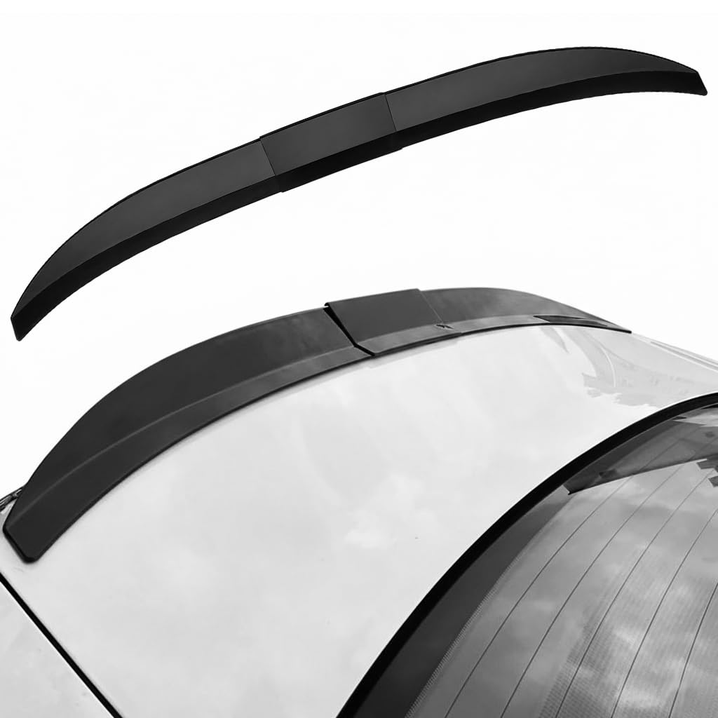 STHIRA Universal 3pcs Sedan Rear Trunk Tail Rear Wing Spoiler 115-125cm Adjustable DIY Refit Boot Wings Spoiler for Toyota Honda KIA Hyundai Car Accessories-Black-image-7