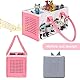 Chedin Tasche for toniebox Tonie, Aufbewahrung Box Tragetasche mit Griff, für Toniebox Starter Set und Tonies Figur, Zubehör Schutzhüllen-Organizer für über 30 Figuren (Grau + Rosa)