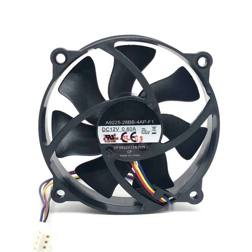 A9225-28BB-4AP-F1 DF0922512B2UN 4-Wire CPU Cooler Fan - 12V 0.6A for Efficient Cooling