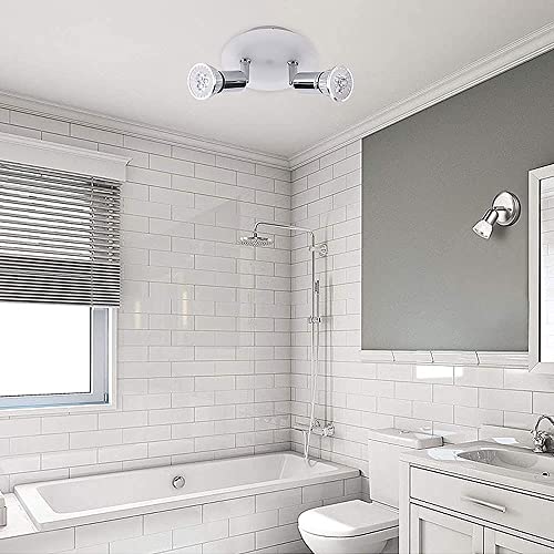 Spots orientables GU10 plafonnier 2 lampes éclairage directionnel
