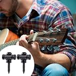 2 PCS Restaurants pour cordes de guitare, Arbres à cordes pour guitare électrique, Restaurers pour chaînes de guitare en métal noir, Guide pour barres de cordes de Roller Accessoires pour guitare de remplacement