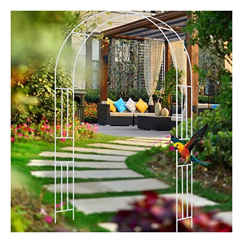Arche de jardin en métal blanc support plantes grimpantes et arche de mariage