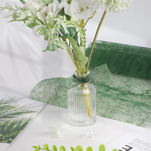 Chemin de Table Vert SWAWIS non-tissé indéchirable pour ne plus gâcher vos décorations de mariage - 7