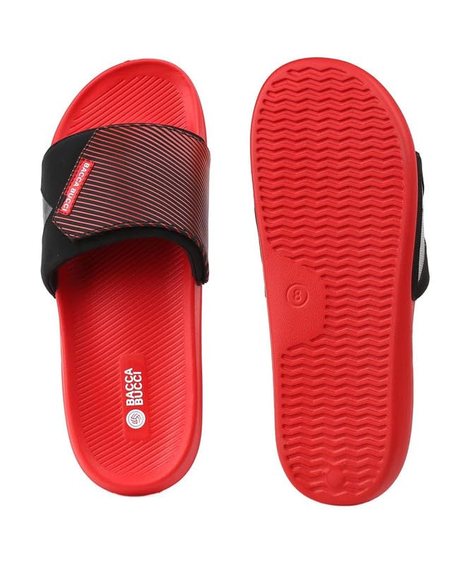 Image of Bacca Bucci Elevate Slides for Men | High-Grade Rubberized EVA Comfort Slides with Non-Skid Outsole | Soft Cushion Footbed | Lightweight Daily Wear Slip-Ons
