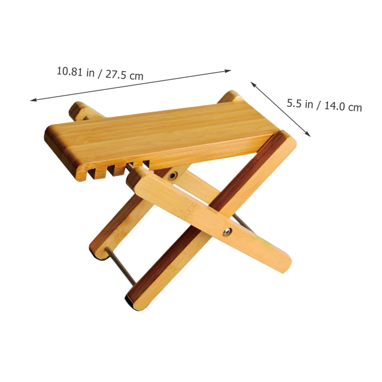 SUPVOX Sgabello Poggiapiedi Sicuro e Pratico Pieghevole per Chitarra in Legno Marrone con Borsa Portaoggetti per Camera da Letto e Soggiorno