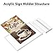MaxGear 4x6 Acrylic Sign Holder 24 Pack, Double Sided Display Stand, Clear Paper Holder Picture Frame, Plastic Menu Holder Photo Frame Poster Stand for Stores, Restaurants, Hotels, Office