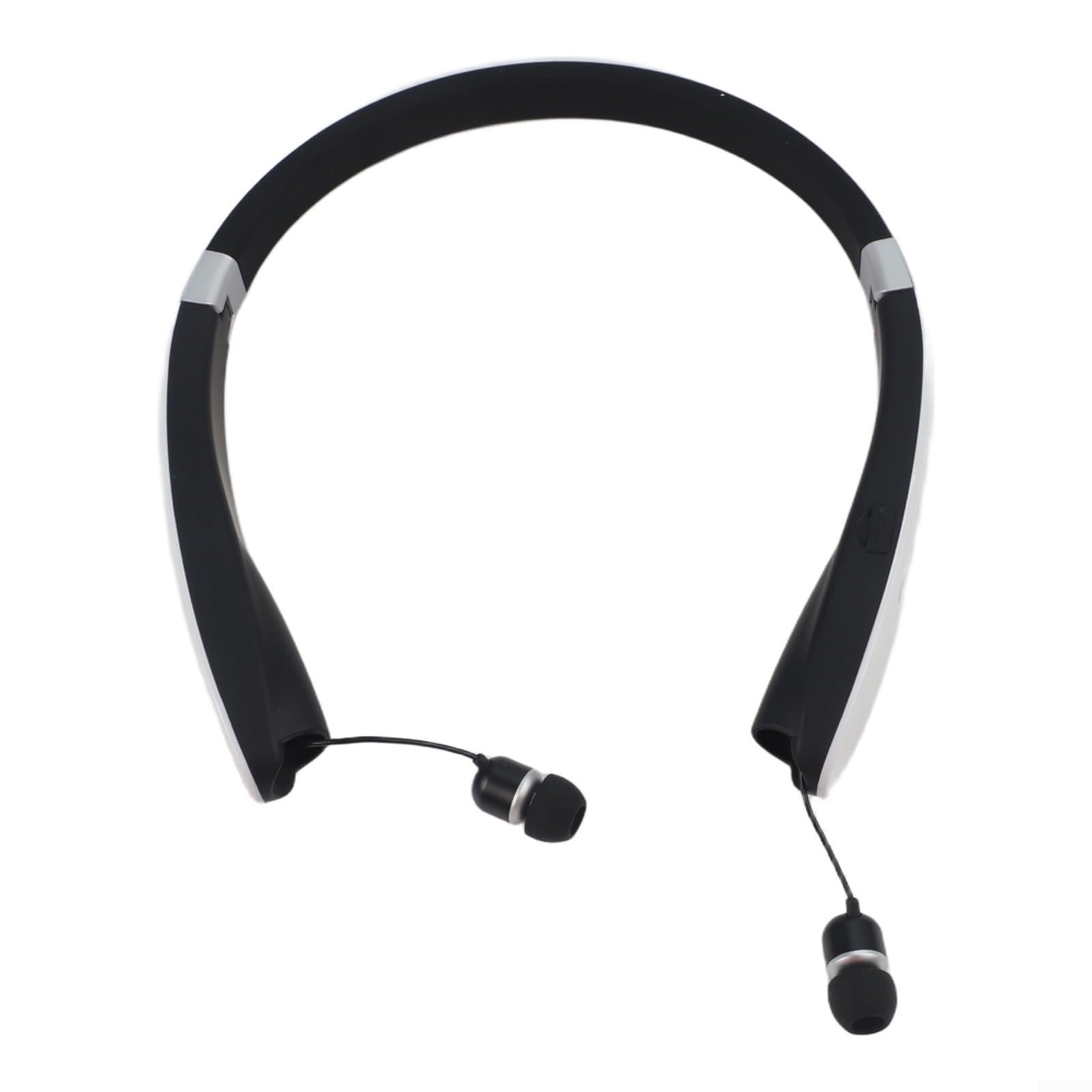 Cuffie Neckband con Cancellazione Rumore, Auricolari Sport Retrattili Pieghevoli, Design Leggero ABS per Corsa e, Nero(White)