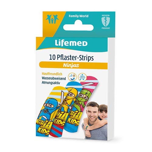 Lifemed Tiritas 6cm X 1,7cm Colores 120 X 1 Paquete "Ninjas " (1200 Parche)