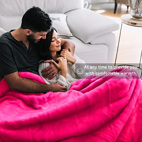 Fleece Pink Throw Blanket For Couch Cozy Soft Blankets & Throws Lightweight Fleece Fall Fuzzy Blanket Couch Chairs Sofa Bedroom Living Room 50X70 Inch Boys Girls Adults Student #TOP2
