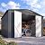 AECOJOY Shed 8' x 10' Outdoor Storage Metal Shed, Dark Grey Steel Yard Shed with Design of Lockable Doors, Utility and Tool Storage for Garden, Backyard, Patio, Outside use