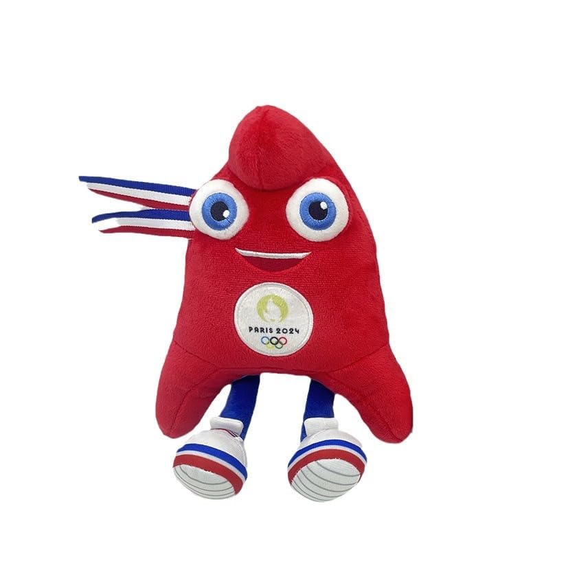 GenericPlush Doll, Olympic Mascot Olympic Games Mascot Doll, Adorable Soft Toy Plushies and Gifts, for for Sport, Party, Home Decoration, Birthday Gift (A)
