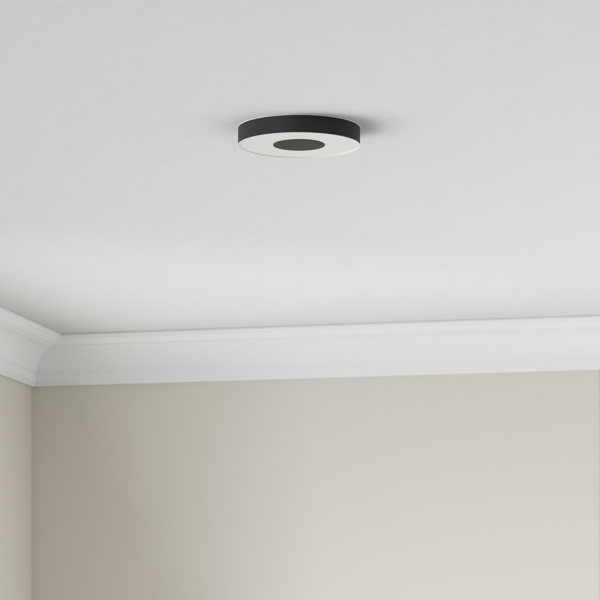 Philips Hue White and Color Ambiance Infuse, Plafoniera Smart, Grande, Lampada Smart con Bluetooth, 52.5 W, Lampada da Soffitto con App, Nera