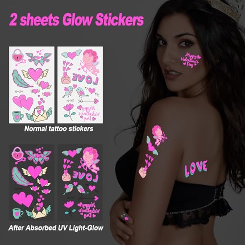Temporary-Tattoo-Markers-for-Skin-15-Body-Markers-56-Large-Tattoo-Stencils-2-sheets-Glow-Stickers-for-Kids-and-Adults-Dual-End-Tattoo-Pens-with-Bold-and-Fine-Lines-safty-inkZYH2310001KIT