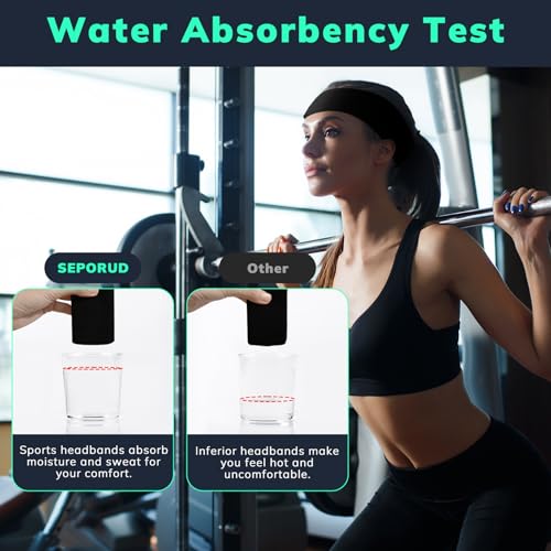 Image of Sweatbands Sports Headband for Men & Women - Terry Cloth Moisture-Wicking Sports Towel Headband for Tennis, Basketball, Running, Gym, and Fitness Working Out