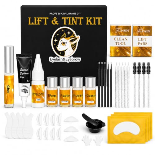DAHPURE Black Lash Lift Kit Brow Lamination 4 in 1- Up to 8