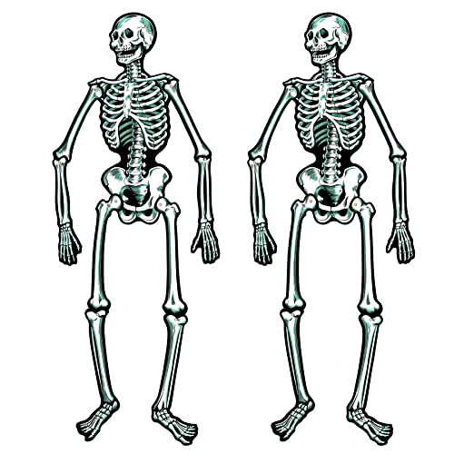 Beistle Jointed Skeletons, 22', White/Black